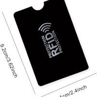 3Pcs RFID Blocking Card Credit Card Holder Contactless NFC Cards Protector Waterproof Cards Sleeves for Women Men,Black - Image 5