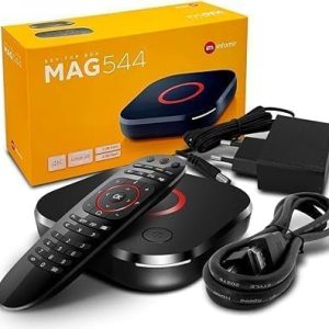 *New* 2024 Genuine Mag 544W3 4K Linux 4.9 Box 1GB DDR4 RAM - Built-in Dual 2.4G/5G WiFi - Replacement for mag 524w3 and 424W3, Black