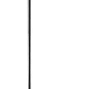 GLOBE Electric 67135 72" Torchiere Floor Lamp and Adjustable Reading Light, Matte Black, Frosted Shade, Dual Rotary Switch, 3-Step Dimming, Modern Lighting for Living Room or Office