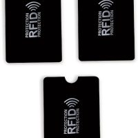 3Pcs RFID Blocking Card Credit Card Holder Contactless NFC Cards Protector Waterproof Cards Sleeves for Women Men,Black - Image 7