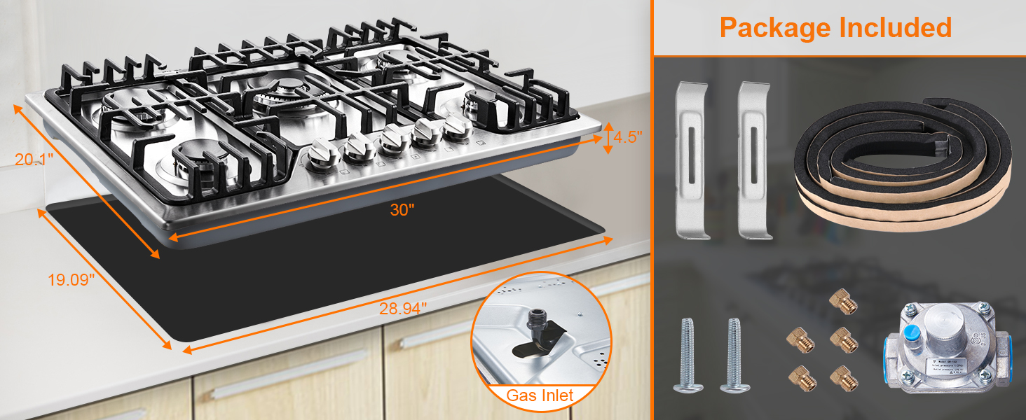 30 inch Gas cooktop