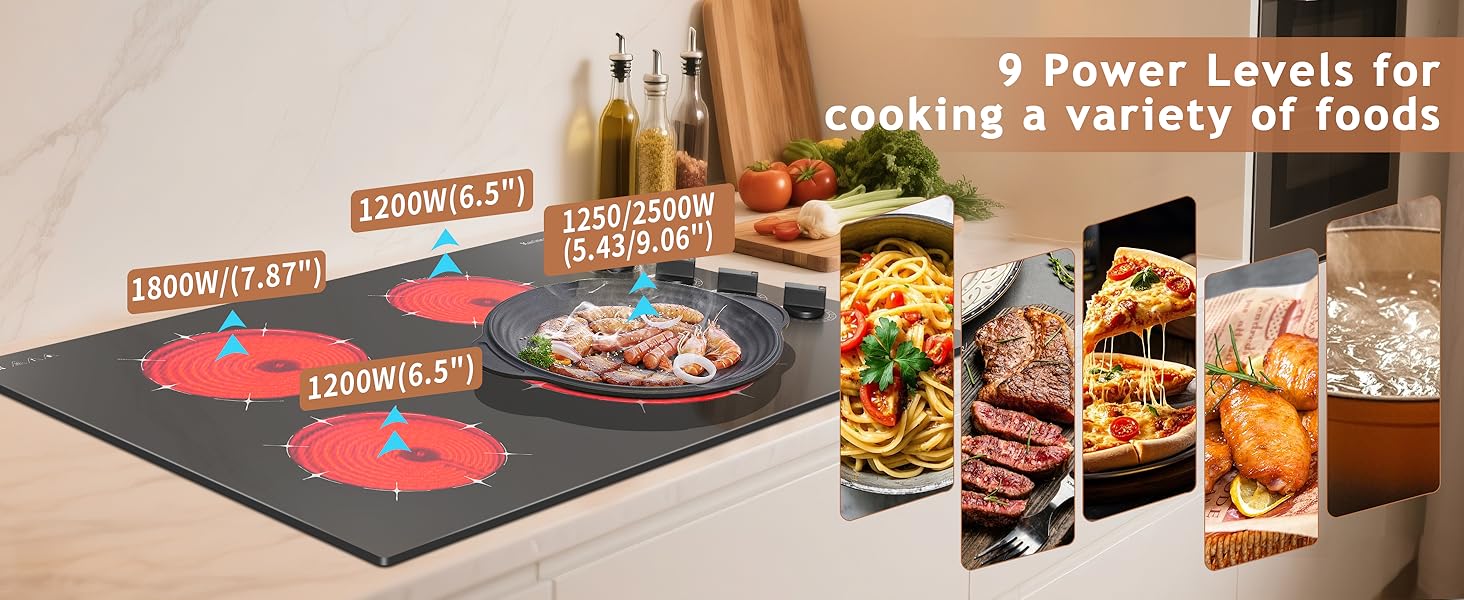 high-power electric cooktop