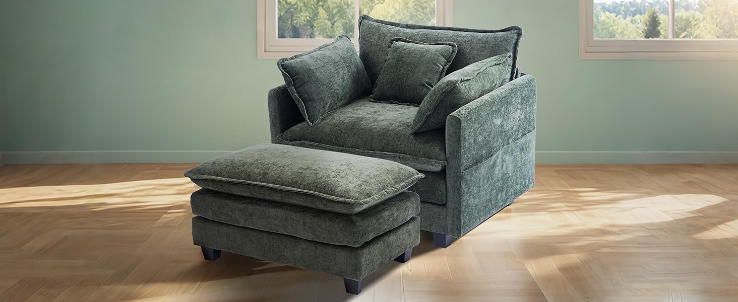 GREEN LOUNGE CHAIR