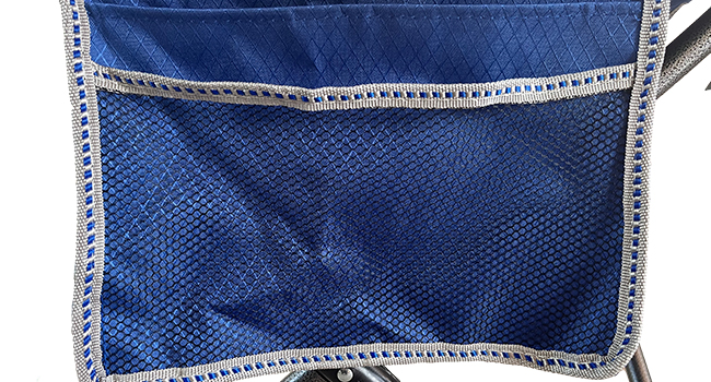 foldable mesh camping chair blue