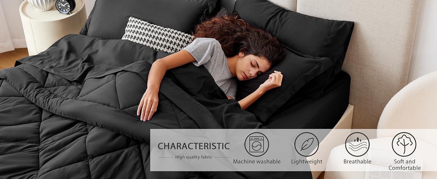 black queen comforter set
