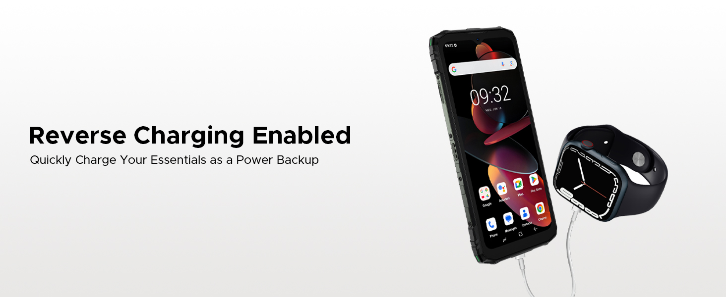 DOOGEE Blade10 Energy Android 15 Rugged Phone 4.5G,10.7mm Ultra-Thin,24GB+128GB/TF 2TB Octa Core