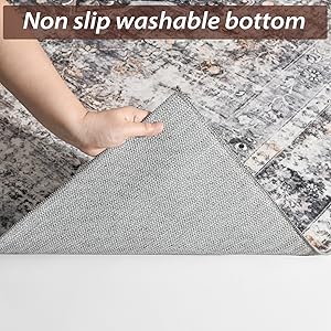 Non slip washable bootom