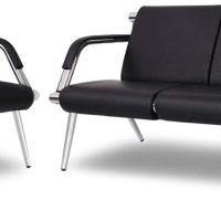 Kinsuite 5-Seats Waiting Room Chairs - Airport Reception Chair with Arms Waiting Benches PU Leather, Office Guest Chairs & Reception Chair for Clinic Office School Salon Lobby - Image 2