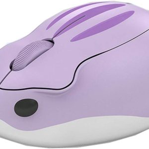 2.4GHz Wireless Cute Hamster Shape Less Noice Portable Mobile Optical 1200DPI USB Mice Cordless Mouse for PC Laptop Computer Notebook MacBook Kids Girl Gift (Purple)