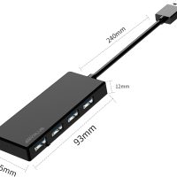 USB 3.0 Hub, 4 Port USB Hub Splitter,Portable USB Adapter Mini Multiport Expander for Desktop, Laptop, Xbox, Flash Drive, HDD, Console, Printer, PC, Keyboards, HP, Dell - Image 5