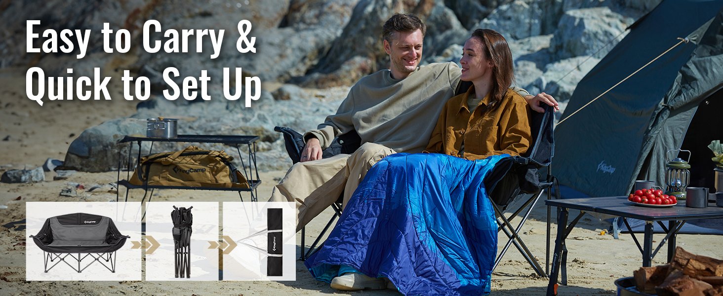 heated double camping chair