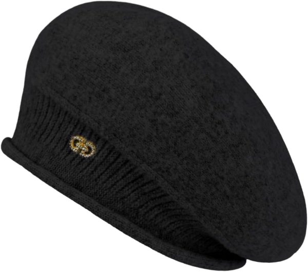 Women's Autumn Winter Warm Elegant Beret Fashion Versatile Knitted Japanese Artist Hat Cold Resistant British Style Hat
