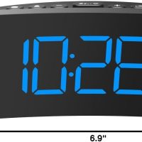 GOLOZA Projection Alarm Clock, Digital Clock with 180° Rotatable Projector, 3-Level Brightness Dimmer, Clear LED Display, USB Charger, Progressive Volume, 9mins Snooze,12/24H, for Bedroom - Image 7