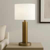 Linen Drum Lamp Shade - Heather White - 13" x 13" x 10" - Easy Installation & Versatile Home Decor | Round Shade for Table & Desk Lamps - ASSEMBLY REQUIRED - Image 7