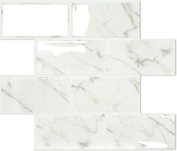 STICKGOO 10-Sheet Subway Tile Peel and Stick Backsplash, Self Adhesive Vinyl Wall Tiles, Stick on Backsplash for Kitchen and Bathroom(Thicker Design)