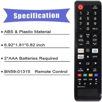 BN59-01315J Replacement Remote Control Applicable for Samsung UHD Curve Ultra HDTV LED 6 7 8 Series TV, with Netflix/Prime Video/Samsung TV Plus Short Keys - Image 7