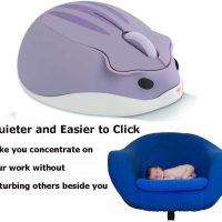 2.4GHz Wireless Cute Hamster Shape Less Noice Portable Mobile Optical 1200DPI USB Mice Cordless Mouse for PC Laptop Computer Notebook MacBook Kids Girl Gift (Purple) - Image 3