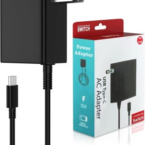 Fast Charger Compatible with Nintendo Switch,USB C Type C Power Adapter Compatible with Nintendo Switch Lite OLED Dock,15V/2.6A Supports TV Mode,Portable Travel Charger with 5.5FT Cable