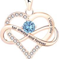 Necklace for Women Heart Shaped Necklace Fashion I Love You Colorful Pendant Chain Womens Necklace Jewelry Gifts - Image 3