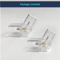 2 Pack Hexagon Garage Light V Connectors 2 Pin LED Garage Light Copper Pin DIY Hexagon Lights Accessories Replacement/Spare for Honeycomb Lighting Systems (V Connector 2pin) - Image 5
