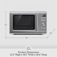 Breville BMO650SIL Compact Wave Soft Close Countertop Microwave Oven, Silver - Image 6