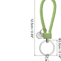 Keychain Bracelet, Woven Leather Wristlet Keychain for Women and Men for Car Keys, Bag Decoration - Image 2