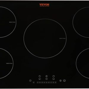 VEVOR Built-in Induction Electric Stove Top 30 Inch,5 Burners Electric Cooktop,9 Power Levels & Sensor Touch Control,Easy to Clean Ceramic Glass Surface,Child Safety Lock,240V