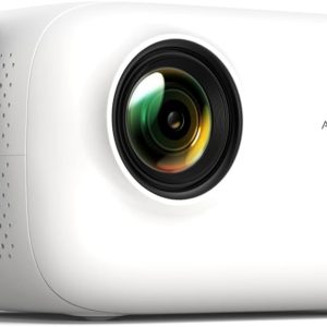 Mini Projector with WiFi and Bluetooth, 4K 1080P Portable Projector, 18000 Lumens Outdoor Movie Projector Support Electric Focus & Auto Vertical Keystone, Smart Video Projectors for Phone/PC/TV Stick