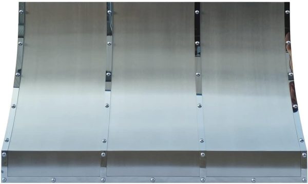 SINDA Hand-Crafted Stainless Steel Kitchen Vent Hood, Professional Stainless Steel Hood Vent, SRH8-TRBW3630R, 36"W x 30"H, Wall Mount, Brushed Stainless Steel