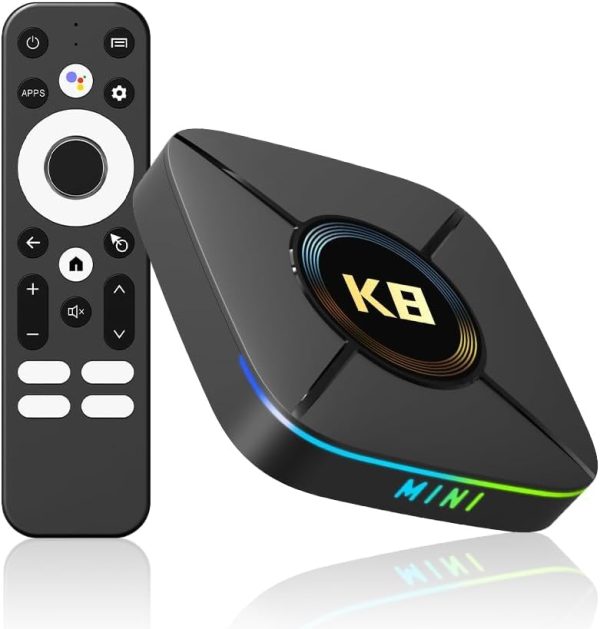 Android 14.0 TV Box 2GB RAM+32GB ROM, 2025 TV Box Support 4K/6K/8K WiFi 5 RK3518 Chipset with HDR10 Bluetooth4.0 USB 2.0/3.0 100M Ethernet Android Box with Voice Remote Control