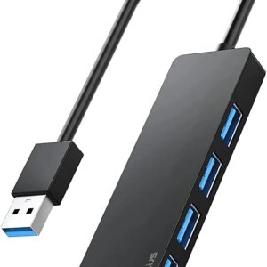 USB 3.0 Hub, 4 Port USB Hub Splitter,Portable USB Adapter Mini Multiport Expander for Desktop, Laptop, Xbox, Flash Drive, HDD, Console, Printer, PC, Keyboards, HP, Dell
