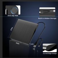 External Blueray/Dvd Drive for Pc, Portable External Blu-ray Drives Support 50G Disc Read/Write, USB 3.0 Type-C Blu Ray Burner for Laptop, Blu Ray Drive Compatible with Windows XP/7/8/10/11 MacOS - Image 6