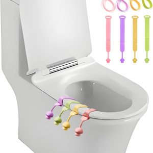 4PCS Toilet Seat Handle - Lift More, Less Mess -Easy Application,Handheld Toilet Seat Cover Opener, Anti-Dirty Hands, Green, 4pc