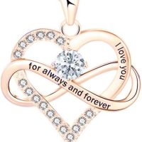 Necklace for Women Heart Shaped Necklace Fashion I Love You Colorful Pendant Chain Womens Necklace Jewelry Gifts - Image 4