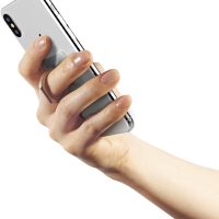 iRing Link, Made in Korea, Wireless Charging Friendly Phone Holder - Cell Phone Ring Grip Finger Holder and Stand Compatible with iPhone, Galaxy, and Other Smartphones(Silver) - Image 4
