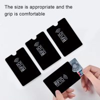 3Pcs RFID Blocking Card Credit Card Holder Contactless NFC Cards Protector Waterproof Cards Sleeves for Women Men,Black - Image 2