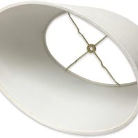 Royal Designs, Inc. Shallow Oval Hardback Lamp Shade, HB-611-12LNWH, Linen White, (10 x 6) x (12 x 7.5) x 7 - Image 2