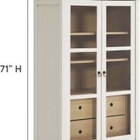 Modway EEI-6639-WHI-OAK Nolan Tall Arched Storage Display Cabinet, White Oak - Image 3