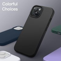 JETech Silicone Case for iPhone 14 6.1-Inch, Silky-Soft Touch Full-Body Protective Phone Case, Shockproof Cover with Microfiber Lining (Black) - Image 6