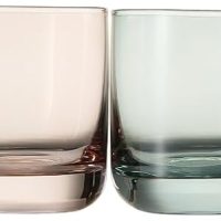 Khen Colored Old-Fashioned Drinking Glasses | Set of 6 | 9.6oz Art Deco Stemmed Glasses for Whiskey, Martini, Cocktail, Champagne, Wine | Muted Pastel Colors | Father's Day Gift Idea for Dad or Him - Image 6