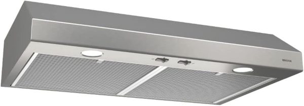 Broan-NuTone BCSD130SS Glacier Range Hood with Light, Exhaust Fan for Under Cabinet, Stainless Steel, 30-inch, 300 Max Blower CFM
