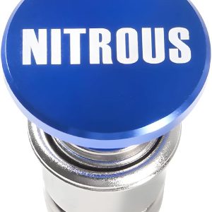 AUCELI Nitrous Button Car Cigarette Lighter Plug, Aluminum Alloy Push Button Cigarette Lighter Replacement For Most Vehicles with Standard 12 Volt Power Source, Car Accessory (Blue)