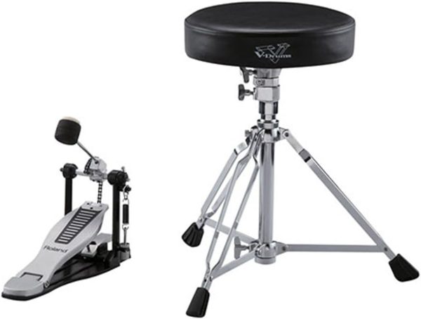 Roland V-Drums Accessory Package, Includes Hickory Drumsticks, Kick Pedal, Drum Throne