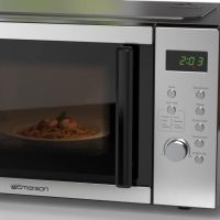 Emerson MW9005SS Compact Countertop Microwave Oven with Button Control, LED Display, 900W 5 Power Levels, 6 Auto Menus, Glass Turntable and Child Safe Lock, 0.9 Cu. Ft, Stainless Steel - Image 7