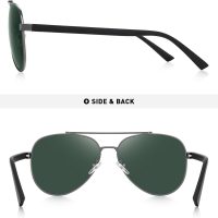 Mens Polarized Sunglasses for Men Women with case Mirror Lens Classic Style - Image 4