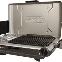 Coleman Tabletop 2-in-1 Grill & Stove with 2 Adjustable Burners, Propane Grill/Stove with Push-Button Starter, Wind Guards, Grease Tray, & 20,000 BTUs of Power for Camping, Tailgating, & More - Image 2
