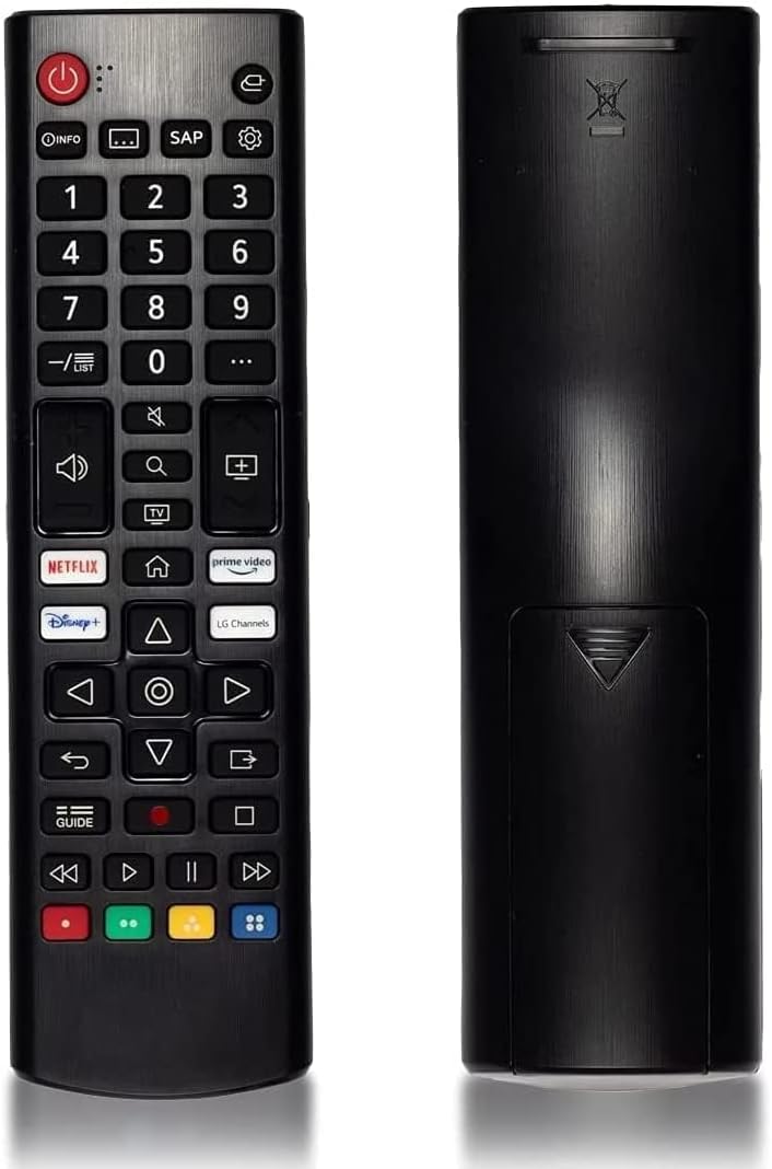 Universal Remote Control for LG TV – Fits All LED, OLED, LCD, WebOS, 4K, 8K, UHD, HDR Smart TVs With Prime Video, Disney Plus, Netflix, LG Channels Shortcuts (AKB76037601)