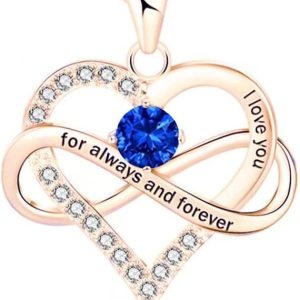 Necklace for Women Heart Shaped Necklace Fashion I Love You Colorful Pendant Chain Womens Necklace Jewelry Gifts