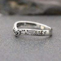 Ancient Slivery Hollow Heart Engagement Rings Wedding Bridal Band Promise Rings Evening Parties Anniversary Valentine's Day Gifts Eternity Bands for Women - Image 3