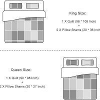 Travan 3-Piece Quilt Set Quilted Bedspread Lightweight Coverlet Set Garden Style Floral Printed Oversized Quilted Bedding Set with Shams for All Season, Exquisite, King Size - Image 5